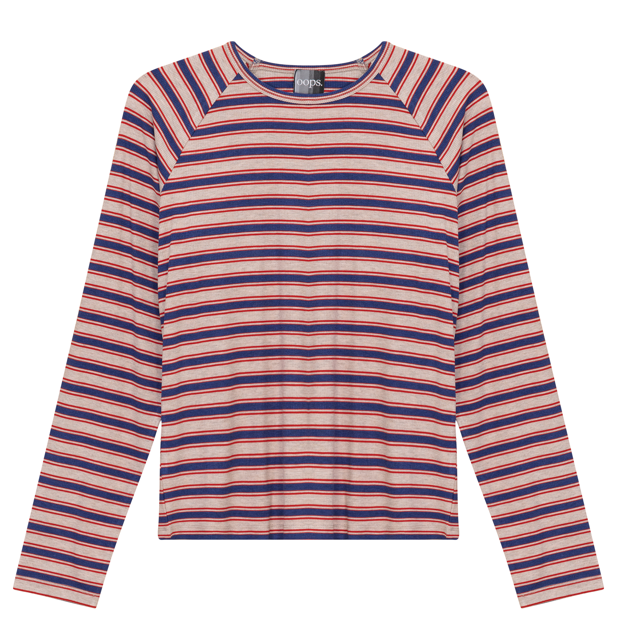 Raglan Sleeve Striped Tee