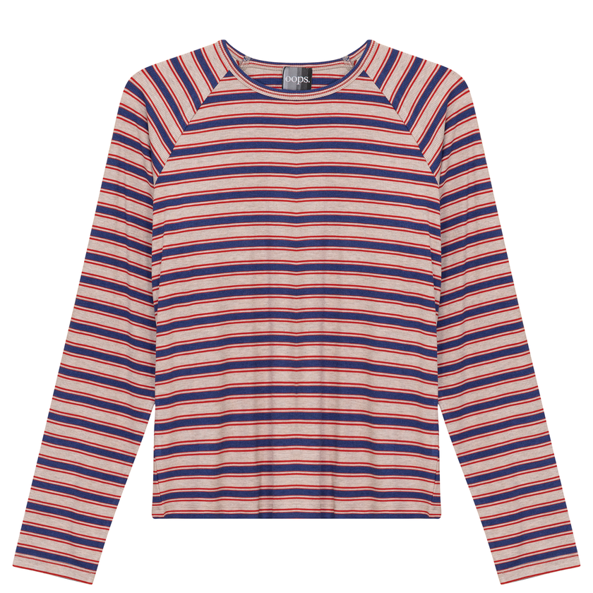 Raglan Sleeve Striped Tee