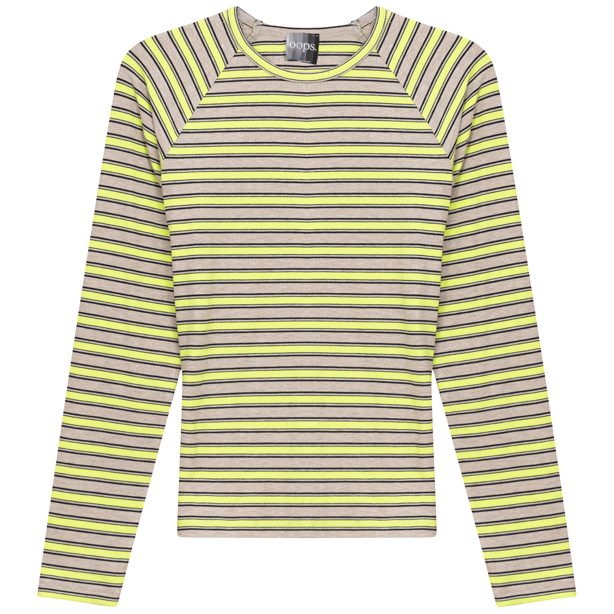 Raglan Sleeve Striped Tee