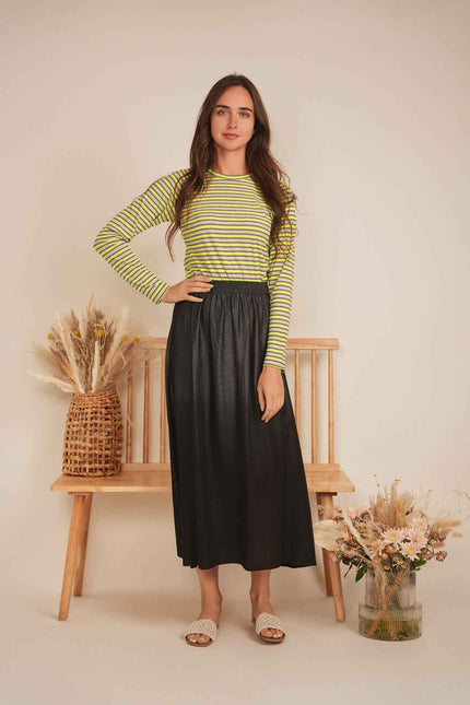 Raglan Sleeve Striped Tee