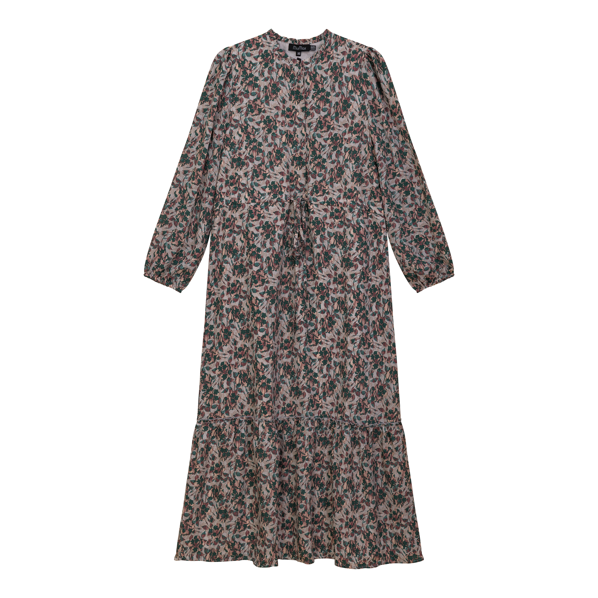 Printed Chiffon Midi Dress