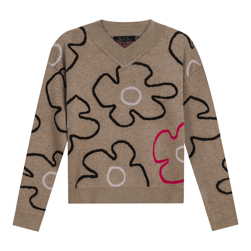 Floral Knit Sweater