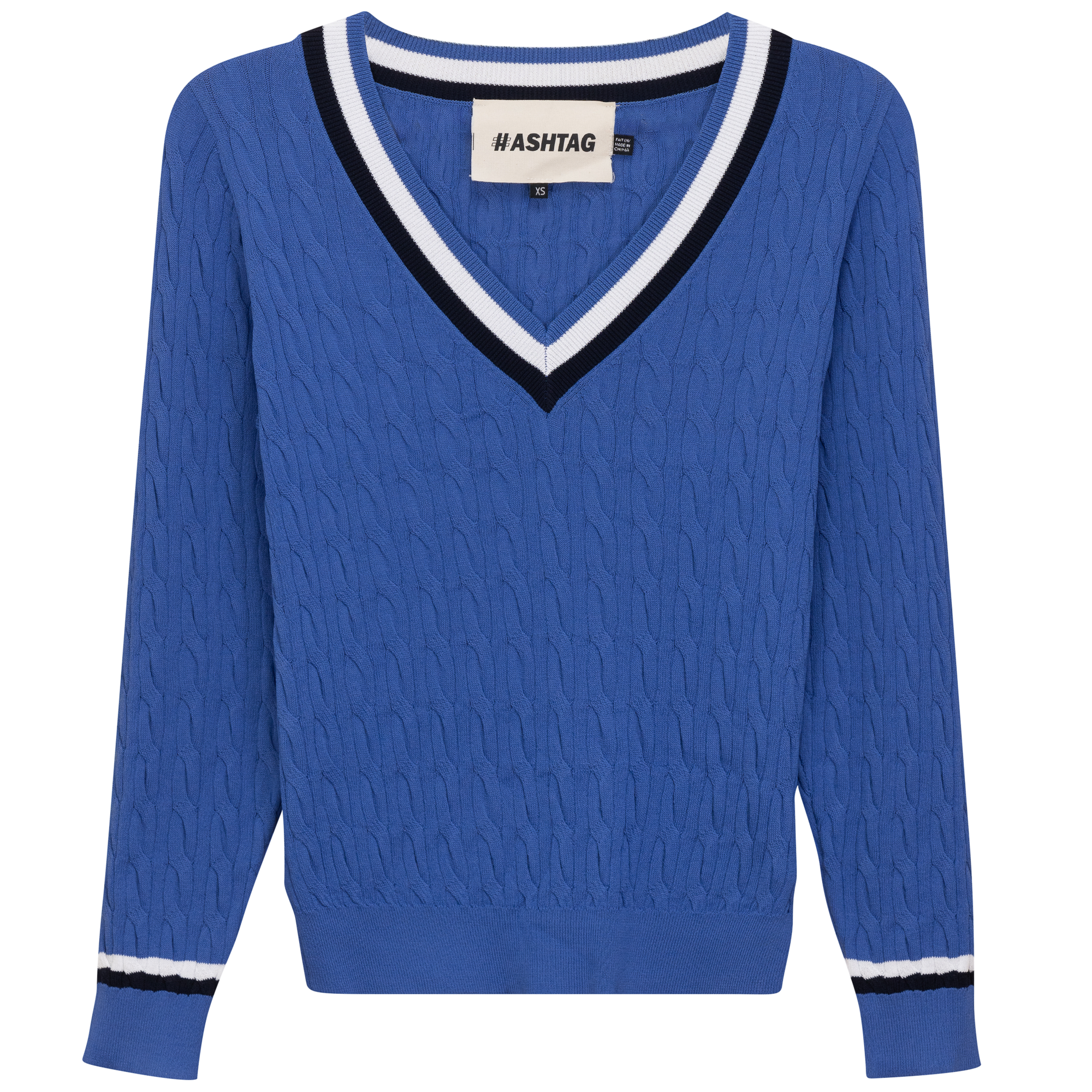 V Neck Cable Sweater