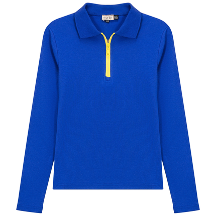 Henley Contrast Zip Tee