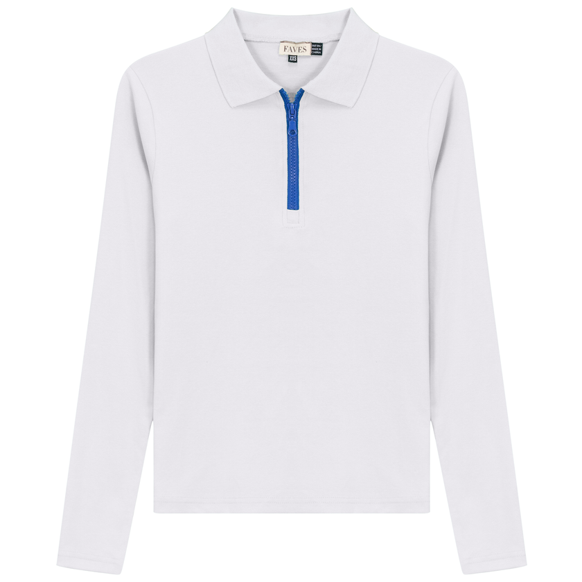 Henley Contrast Zip Tee