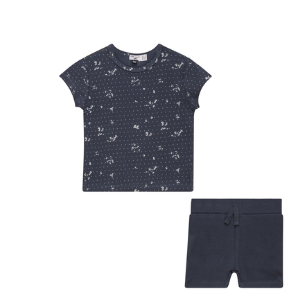 Printed Rib 2Pc Short Set