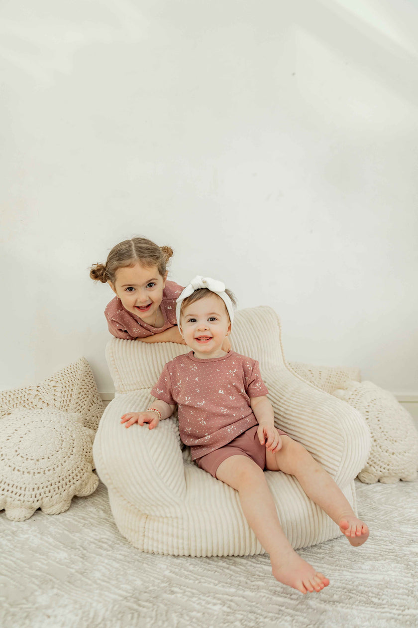 Printed Rib 2Pc Short Set