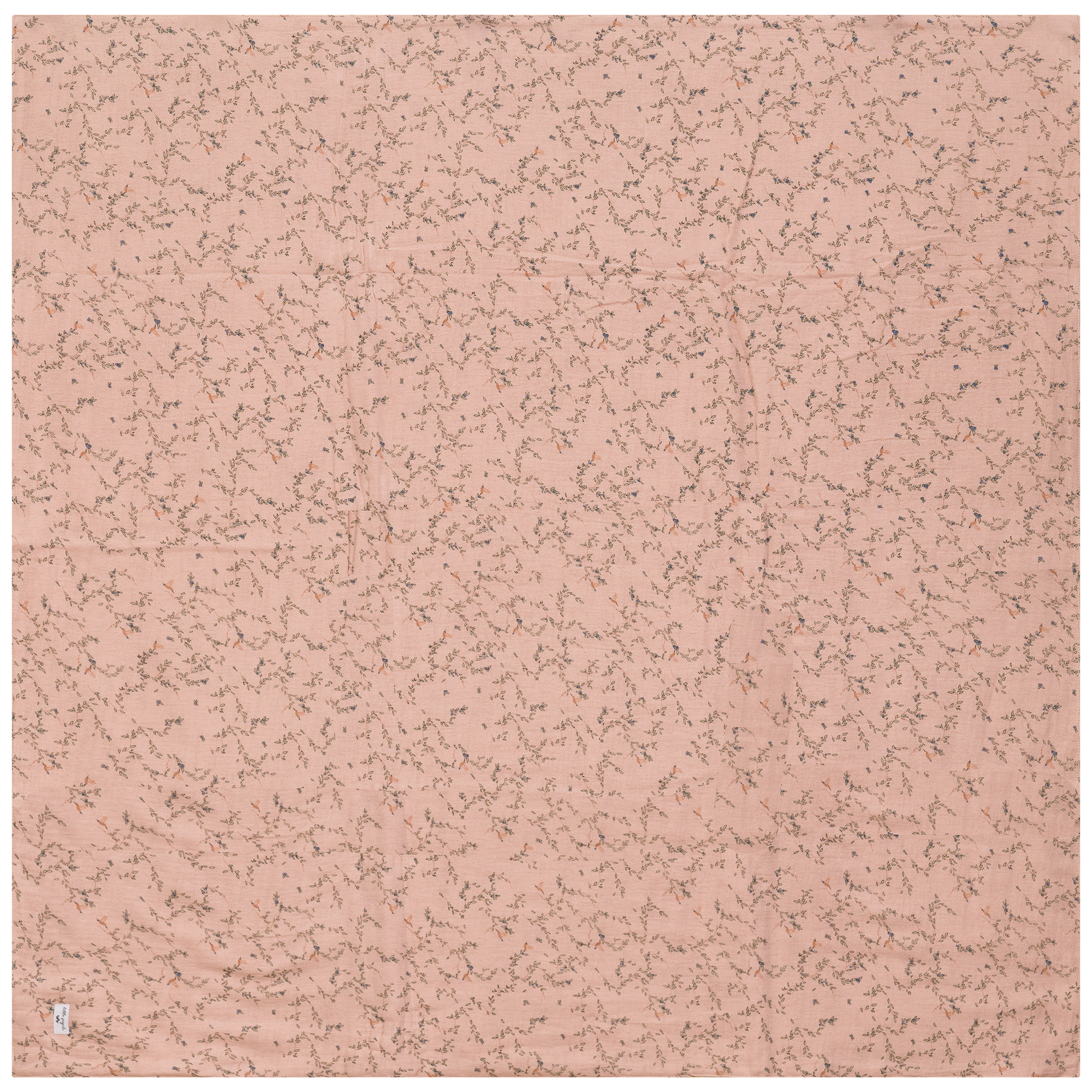 Leaves and Bird Print Swaddle