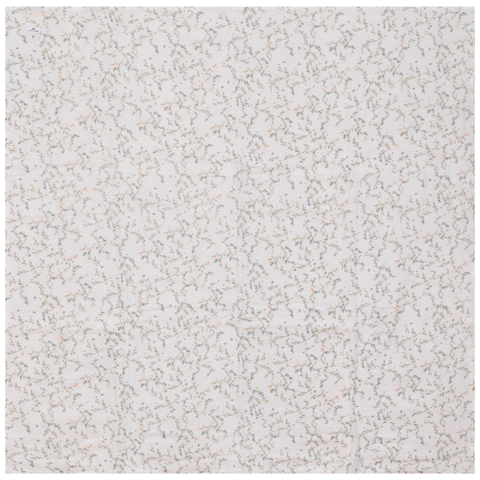 Leaves and Bird Print Swaddle