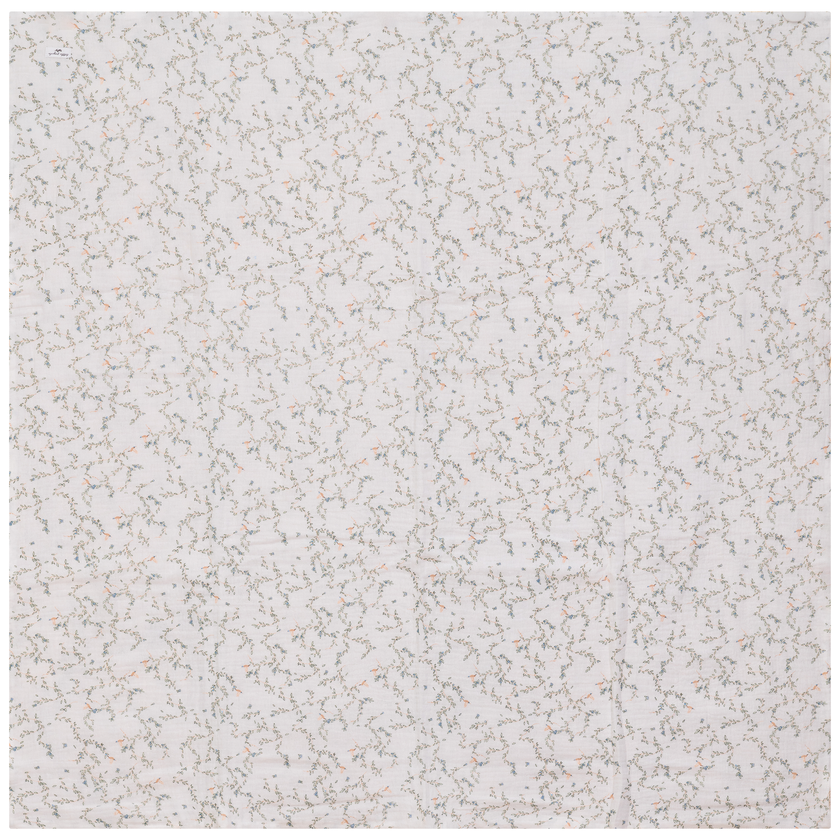 Leaves and Bird Print Swaddle