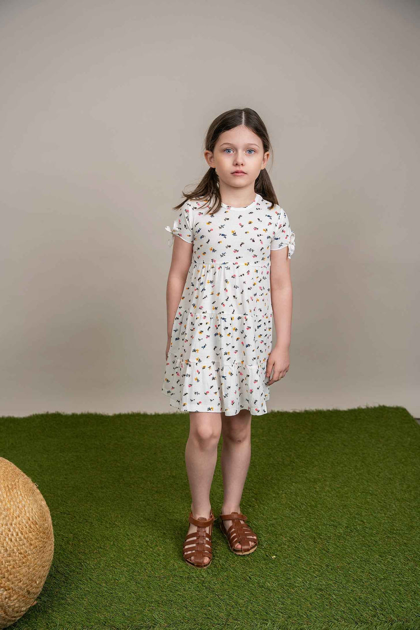 Multi Flower Print Dress