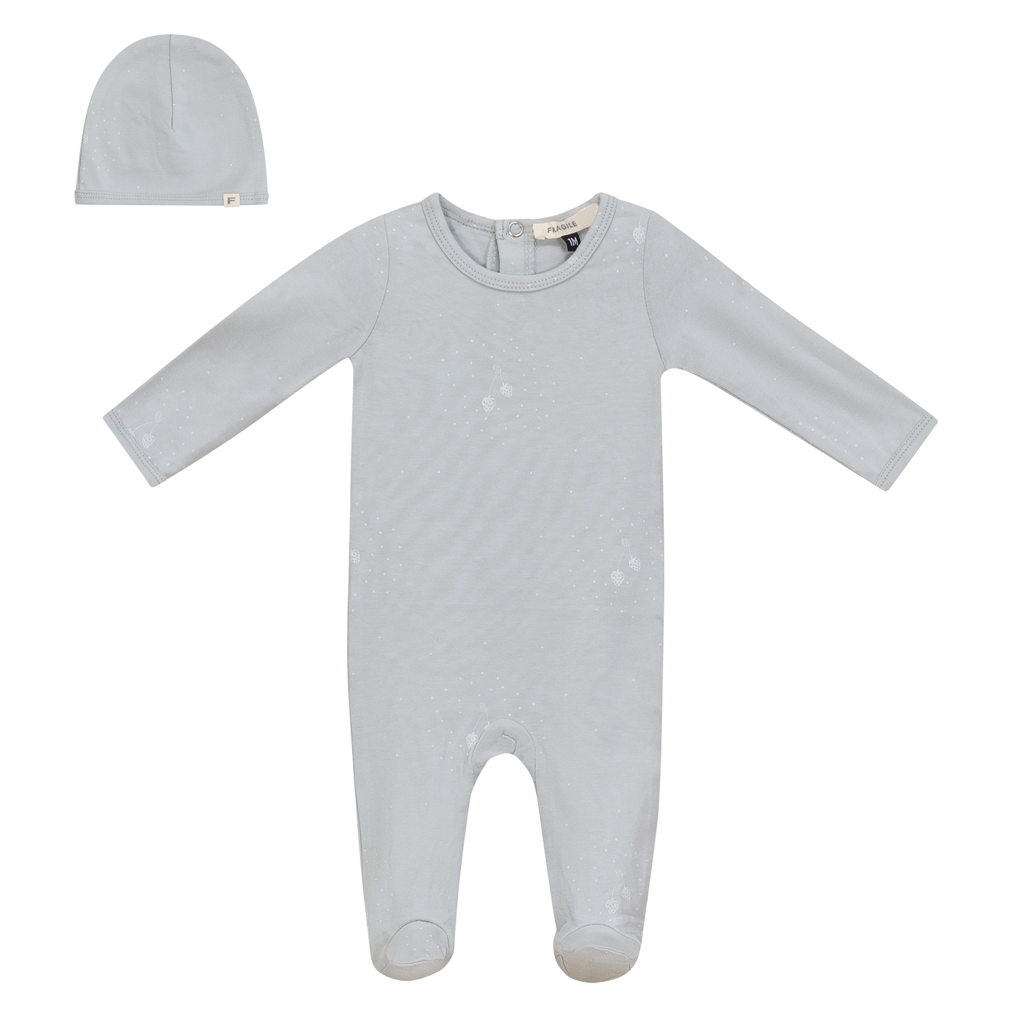 Strawberry and Dot Print Onesie Set