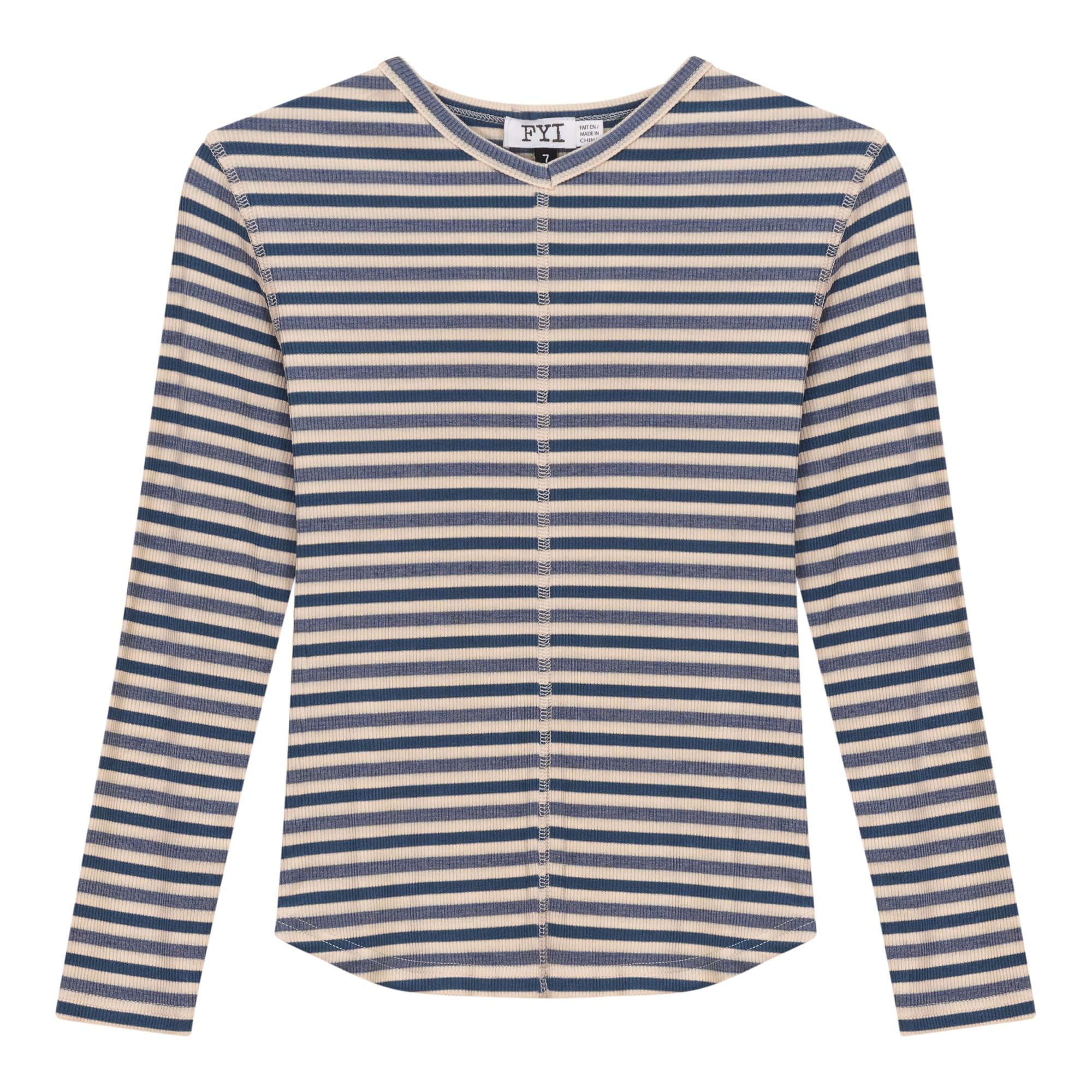 Striped Vneck Tshirt