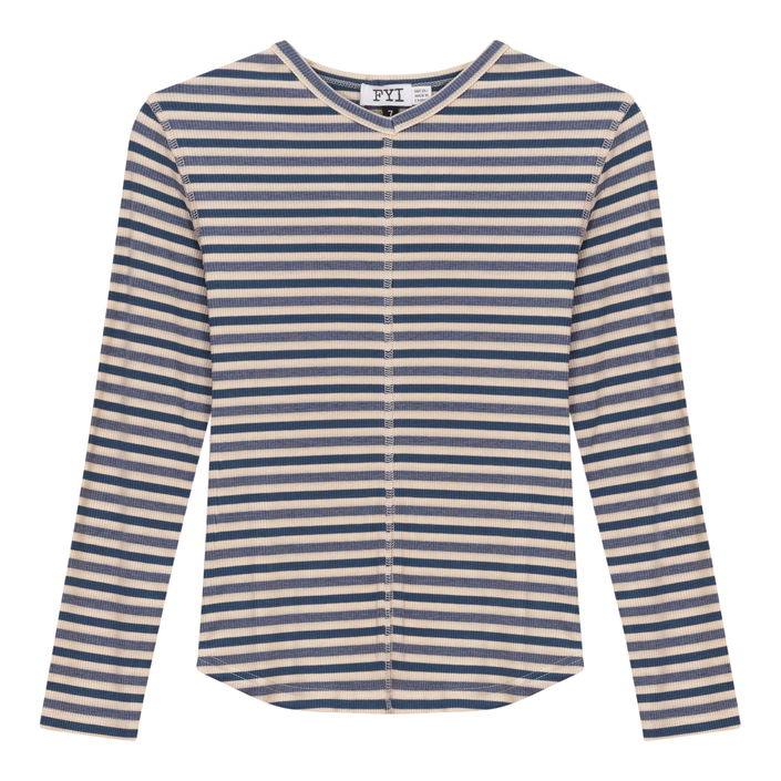 Striped Vneck Tshirt