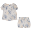 Woven Flower Embroidered 2Pc Set