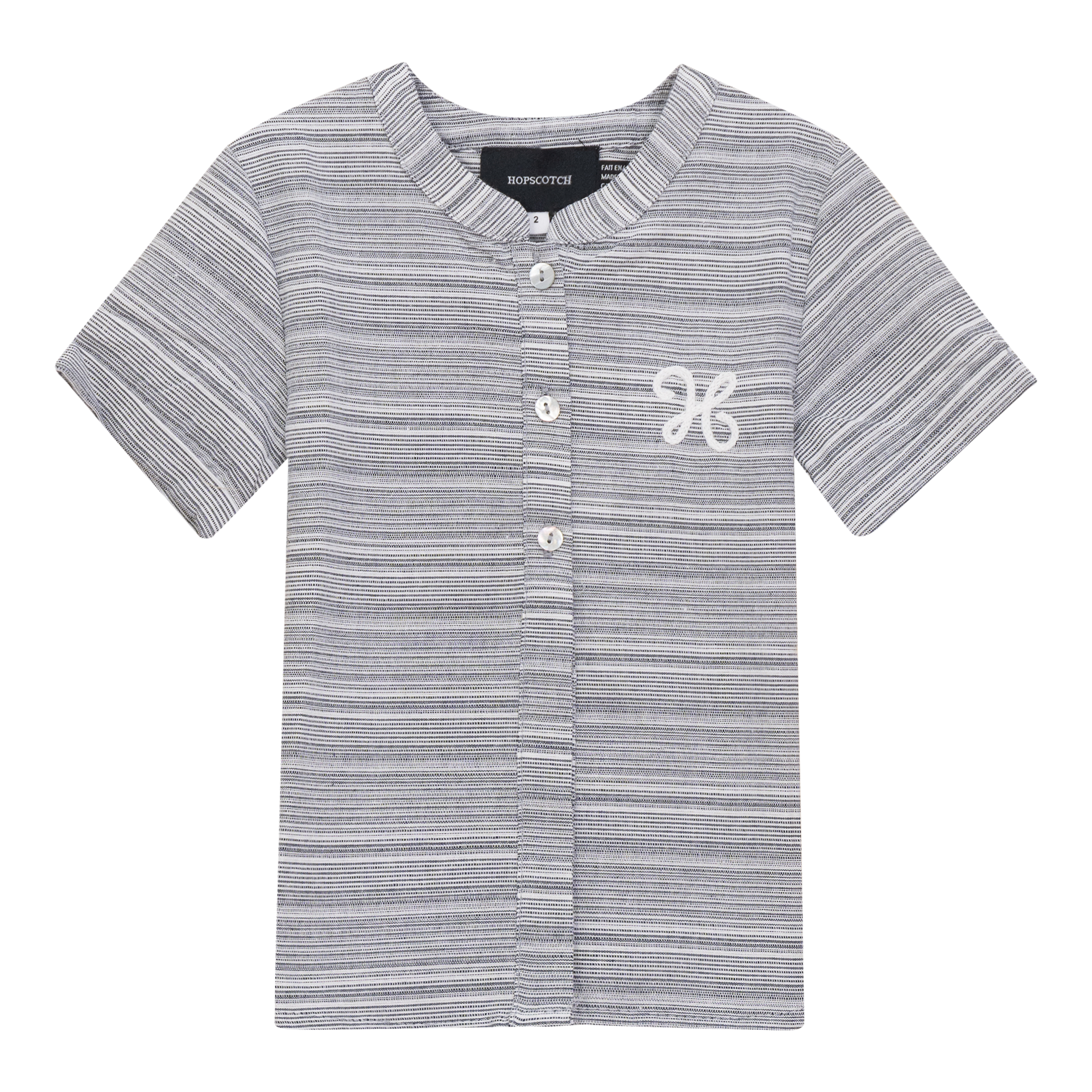 Woven Crinkle Stripe Shirt