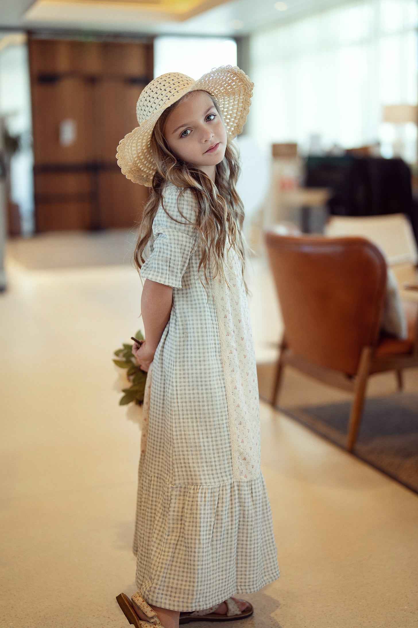 Maxi Dress with Lace Trim