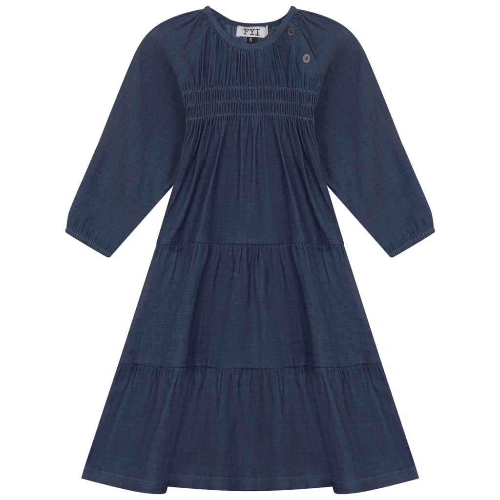 Denim Tiered Dress