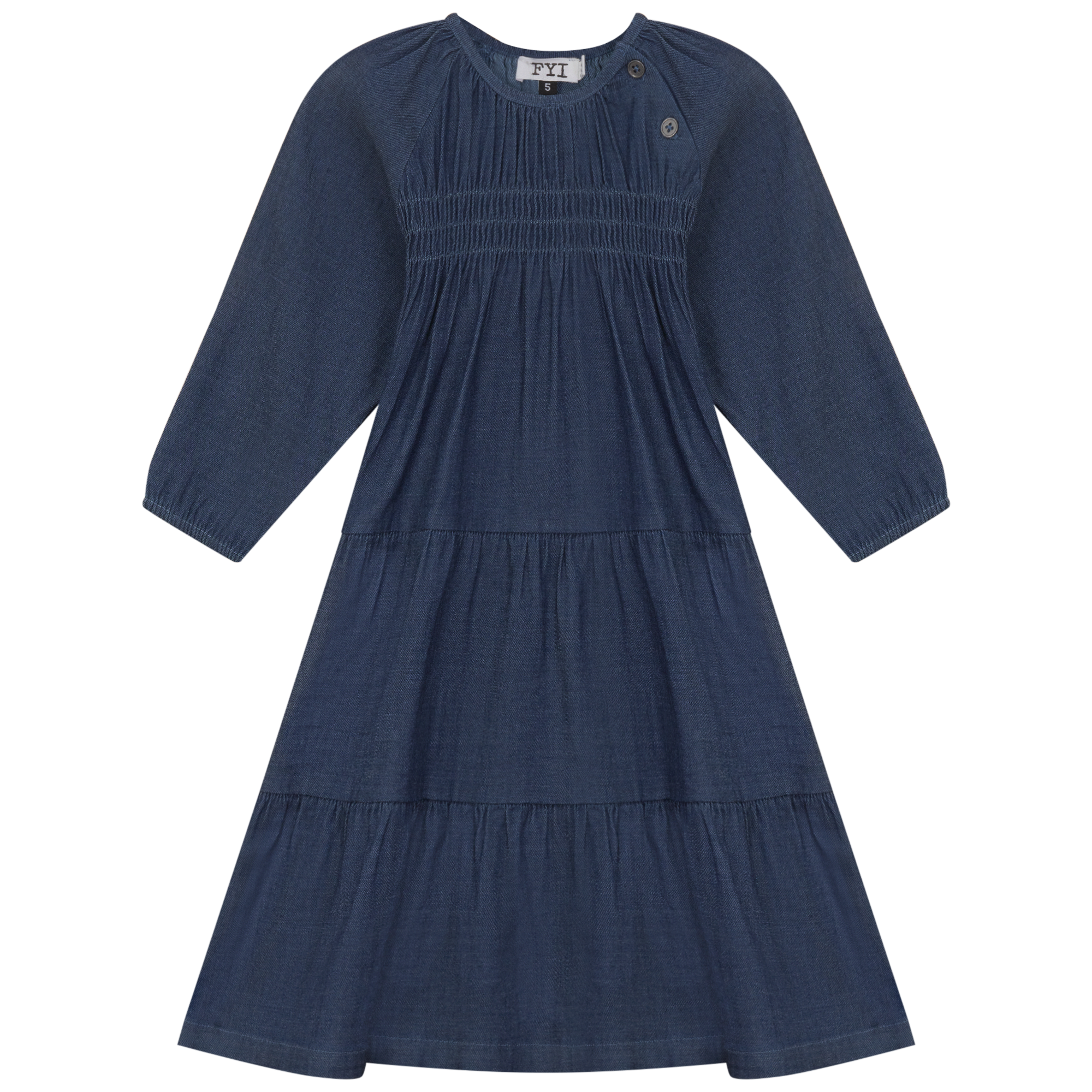 Denim Tiered Dress