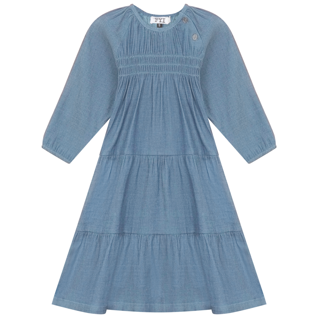 Denim Tiered Dress