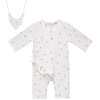 Leaf Print muslin Wrap Romper