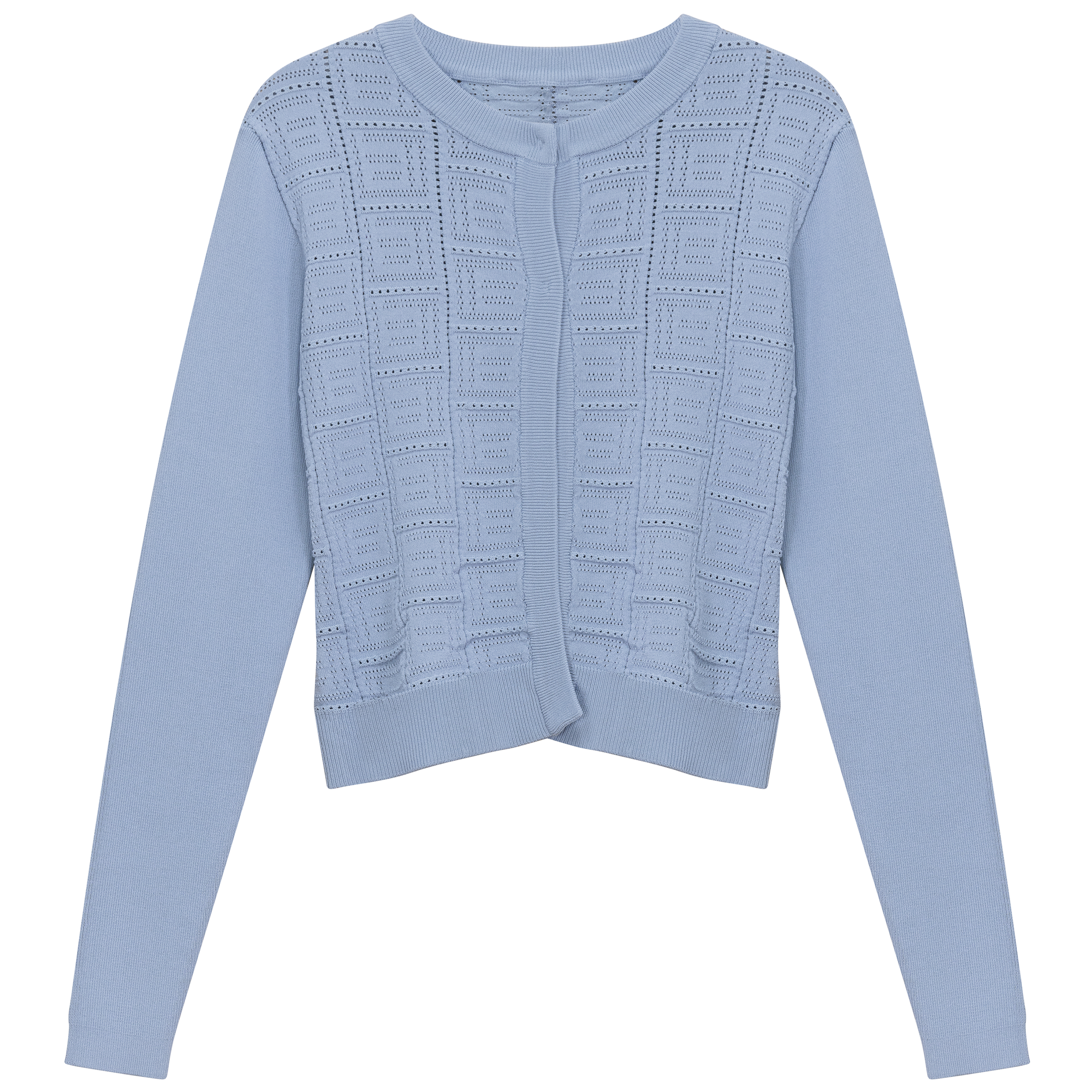 Pointelle Knit Crop Cardigan