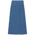 Stretch Denim Paneled Skirt