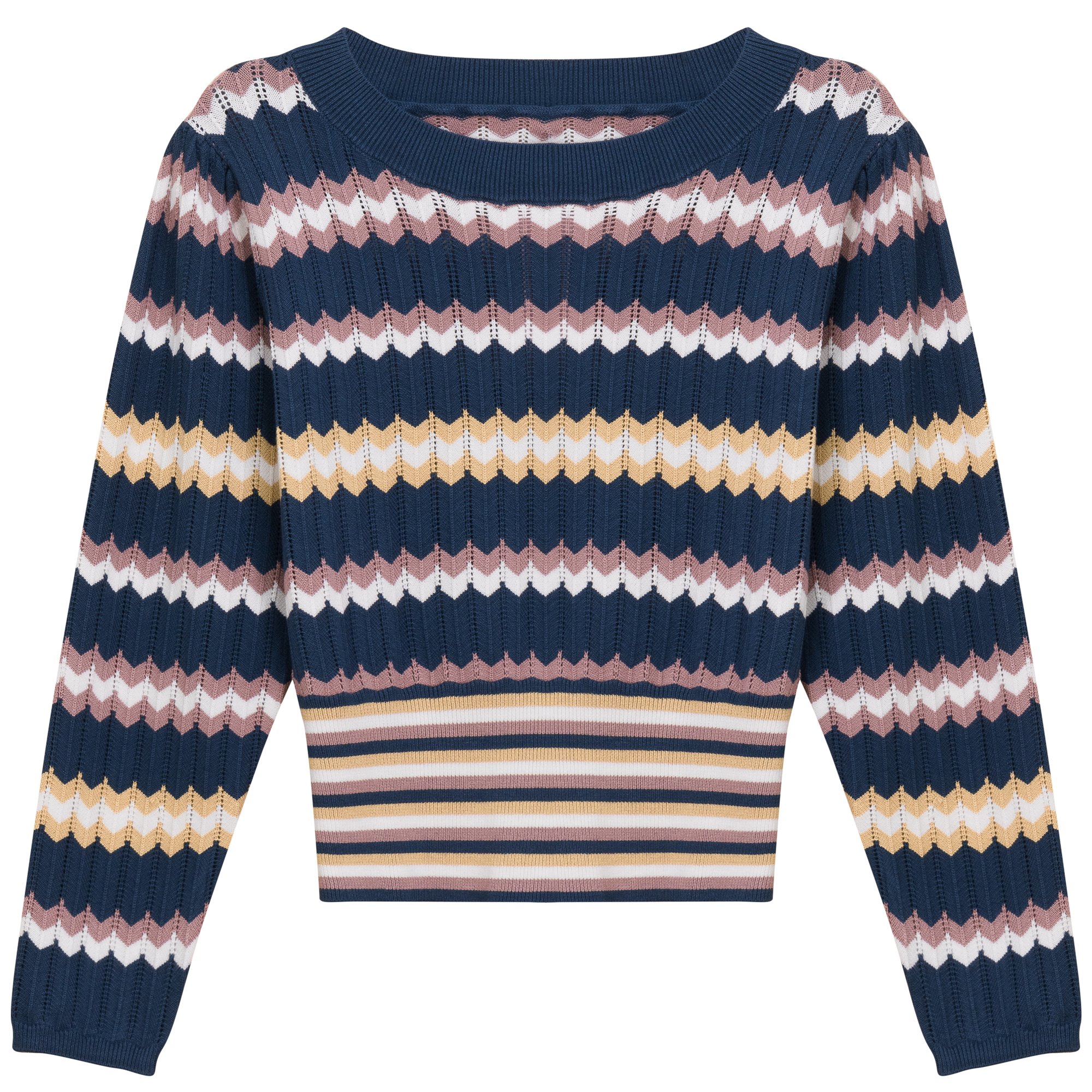 Zig Zag Striped Sweater