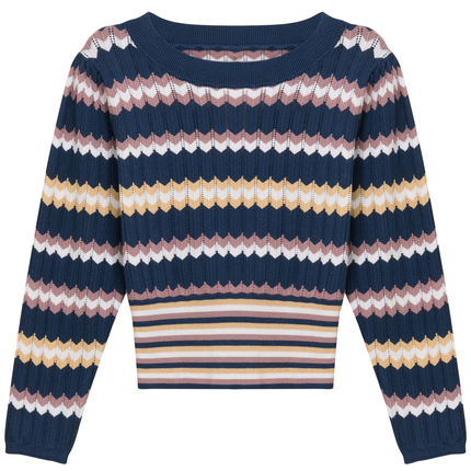 Zig Zag Striped Sweater