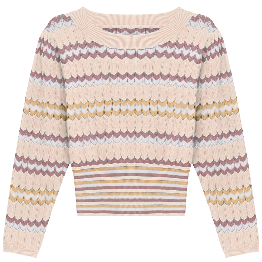 Zig Zag Striped Sweater