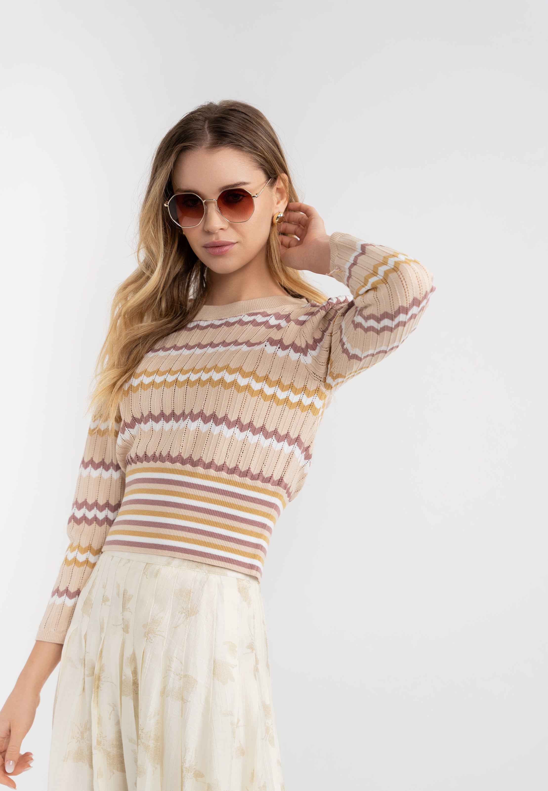 Zig Zag Striped Sweater