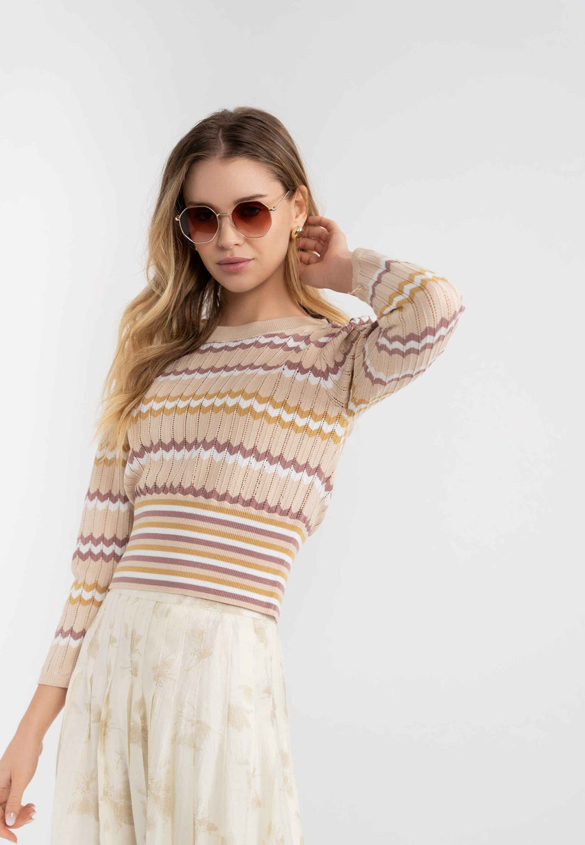Zig Zag Striped Sweater