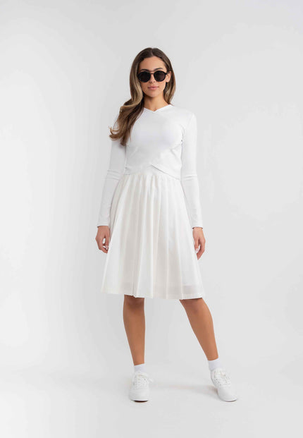 Pull On Pleated Skirt