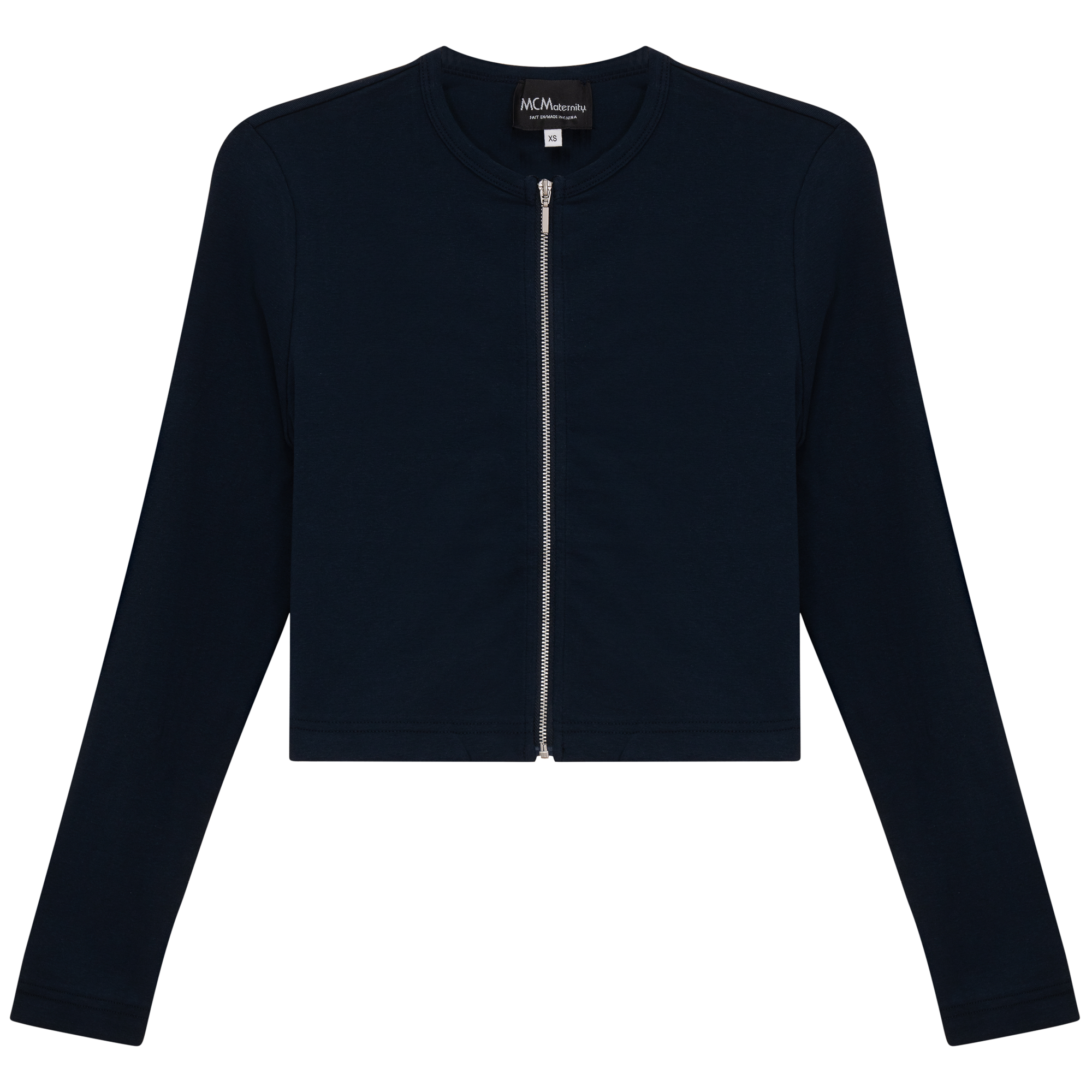 Maternity Ribbed Zip Cardigan