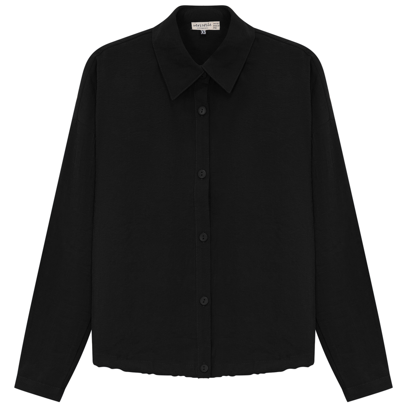 Maternity Cropped Copper Tencel Blouse