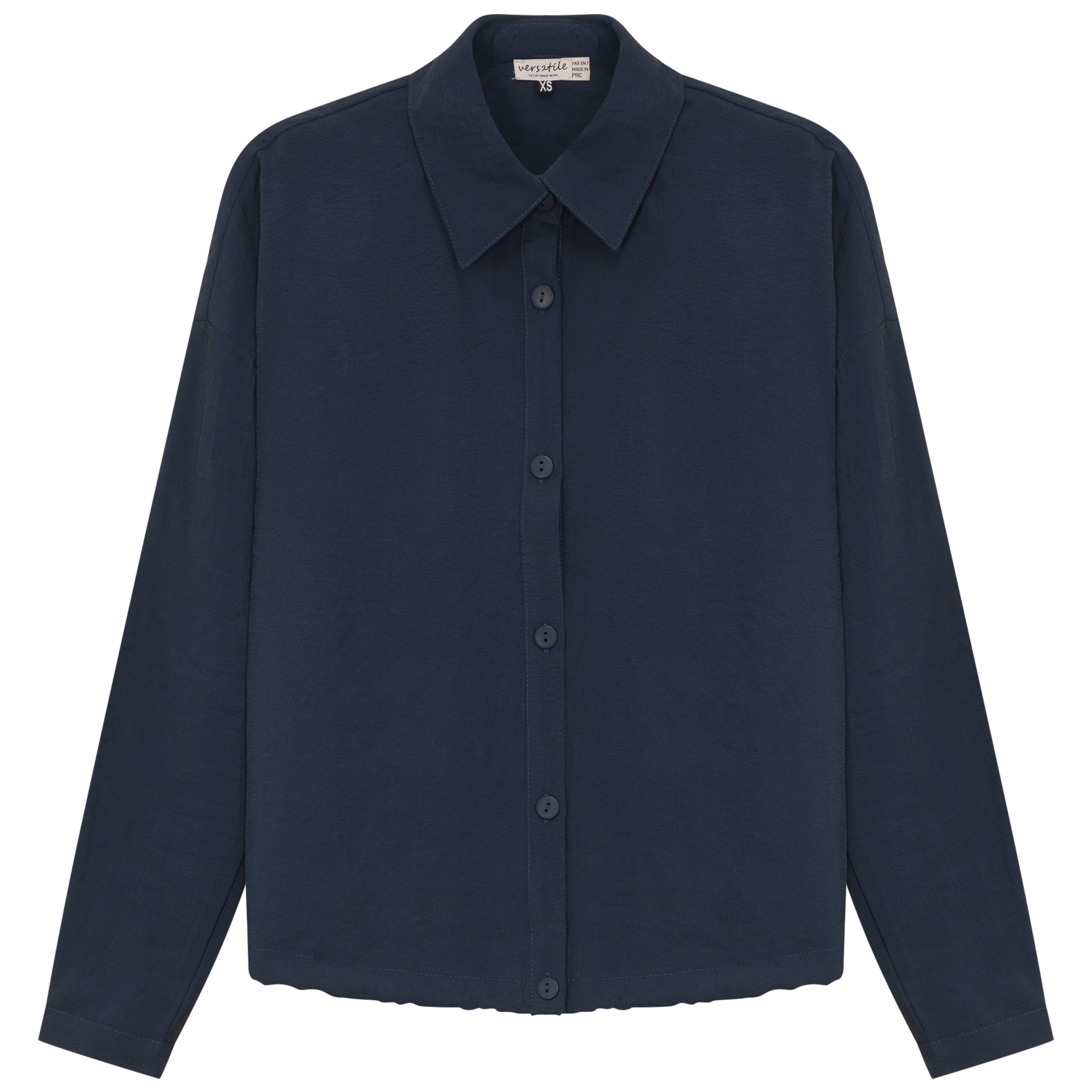 Maternity Cropped Copper Tencel Blouse