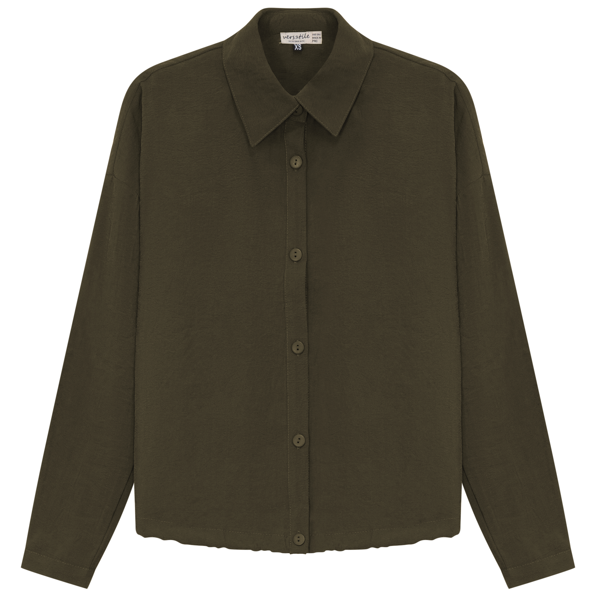 Maternity Cropped Copper Tencel Blouse