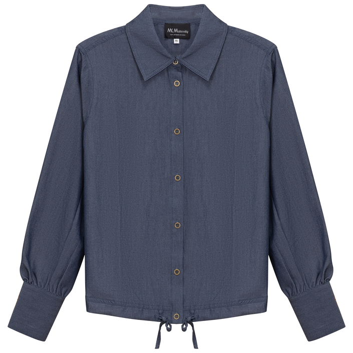 Maternity Denim Bungee Blouse