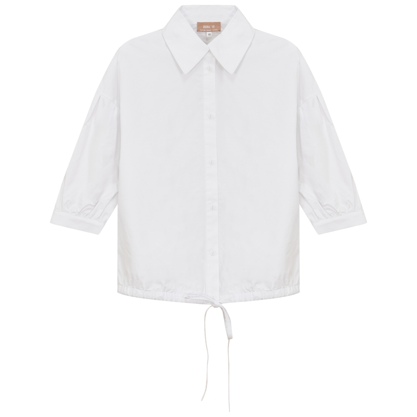 Maternity Striped Cropped Bungee Blouse