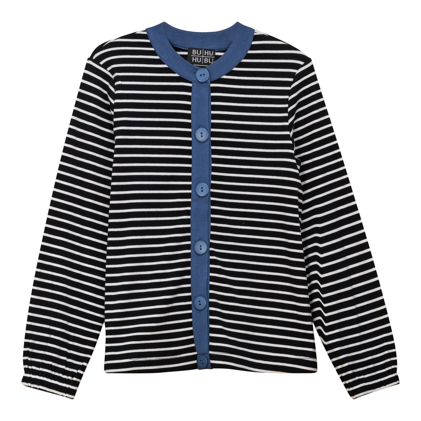 Maternity Striped Button Down Cardigan