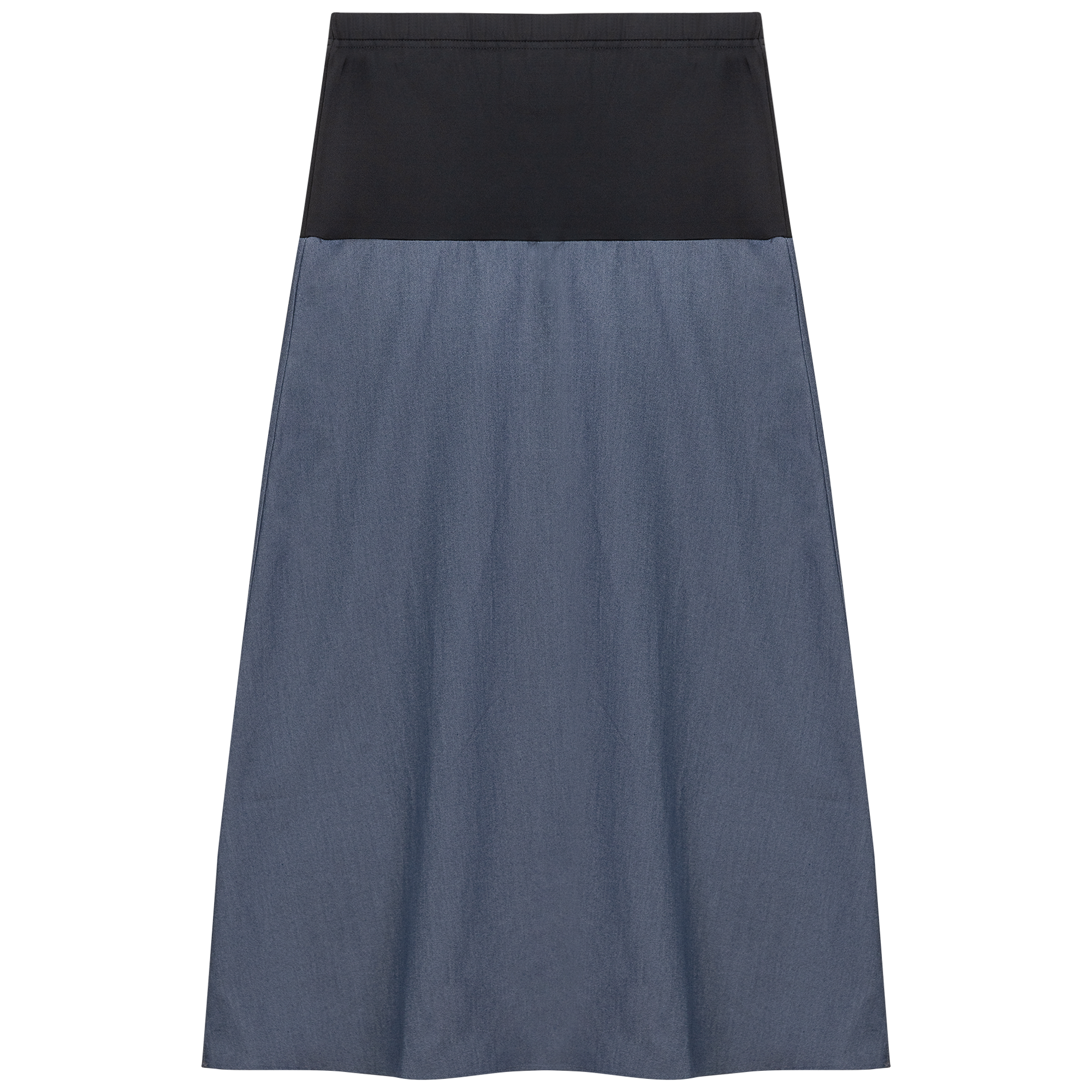 Maternity Chambray Midi Skirt