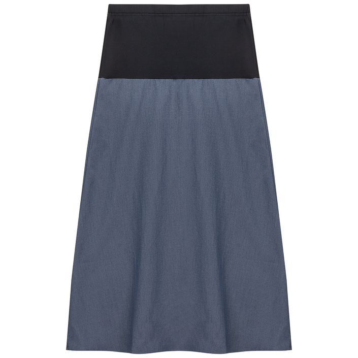 Maternity Chambray Midi Skirt