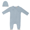 Pointelle Rib Wrap Onesie and Hat