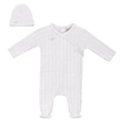 Pointelle Rib Wrap Onesie and Hat