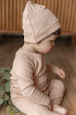 Pointelle Rib Wrap Onesie and Hat