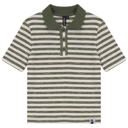 Mix Stripped Short Polo
