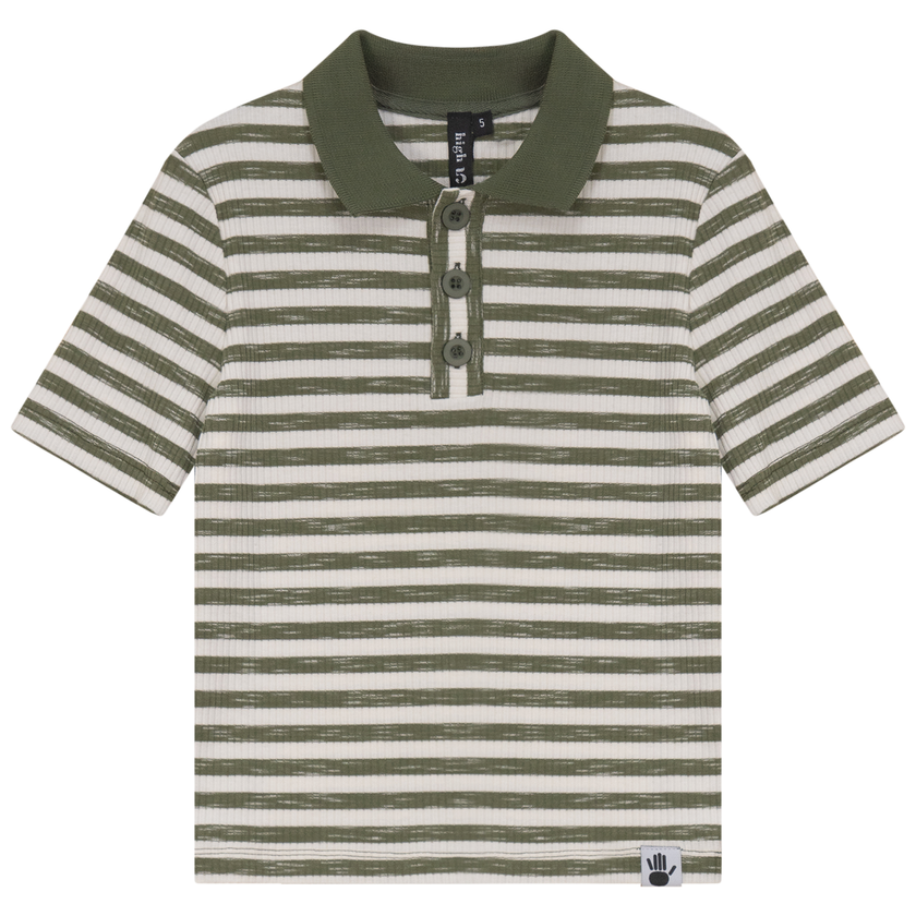 Mix Stripped Short Polo