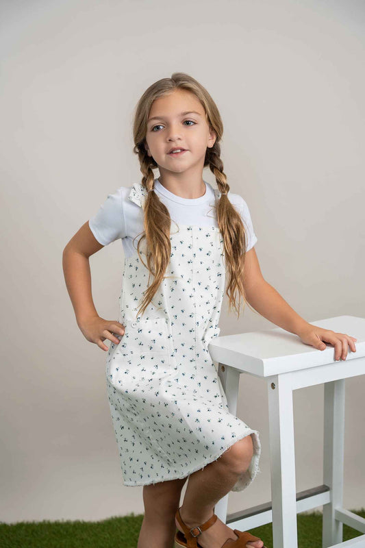 Floral Printed Denim Jumper