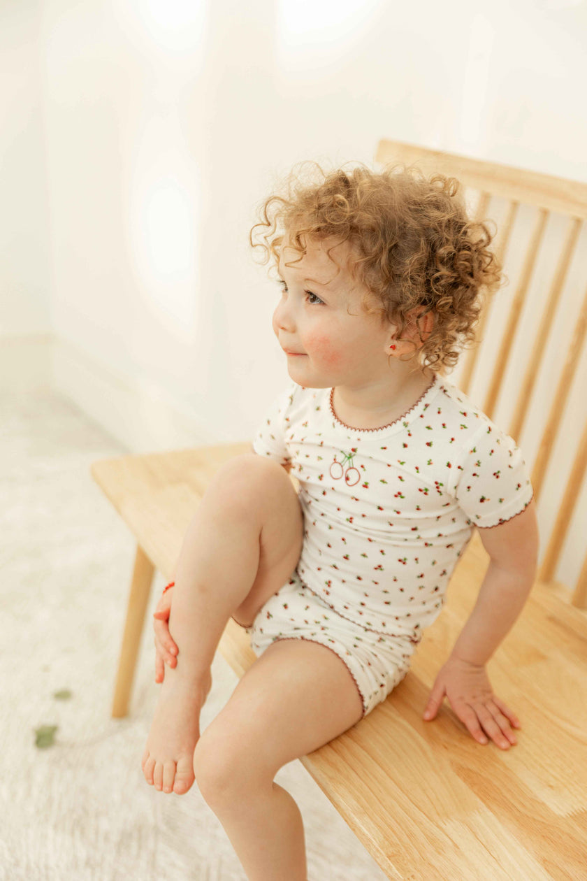 Cherry Print Shorts Set