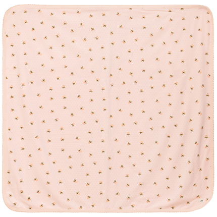 Floral Print Pointelle Blanket